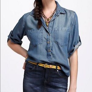 Cloth and stone pin dot top.